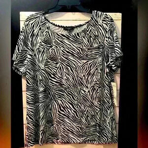 Zebra‎ Print Top 1X by Notions #2219